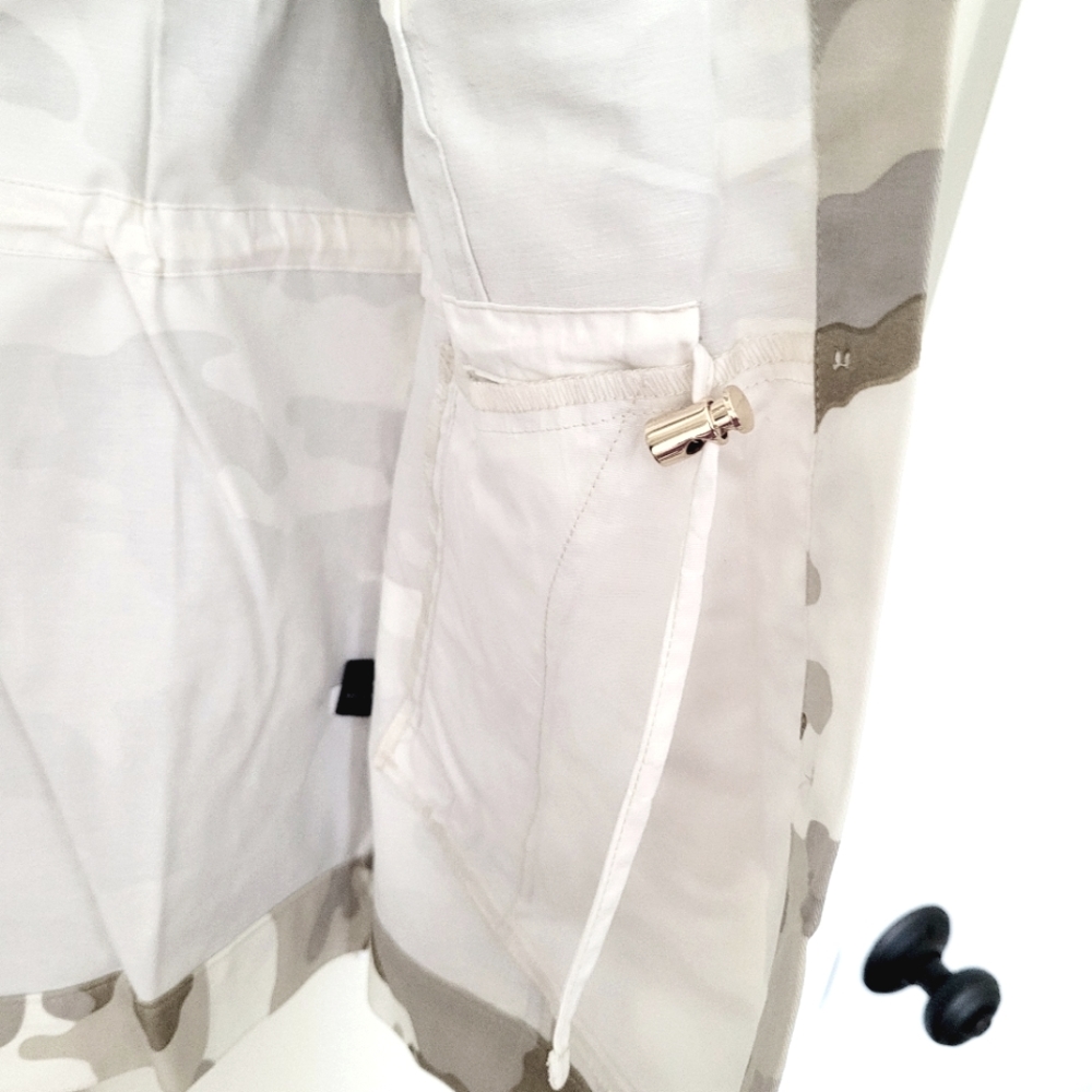 Boston Proper Metallic Camo Studded Utility Jacket Fall Gift Party Spring Travel - Picture 6 of 10